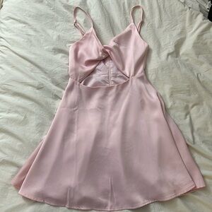Never worn baby pink cut out mini dress